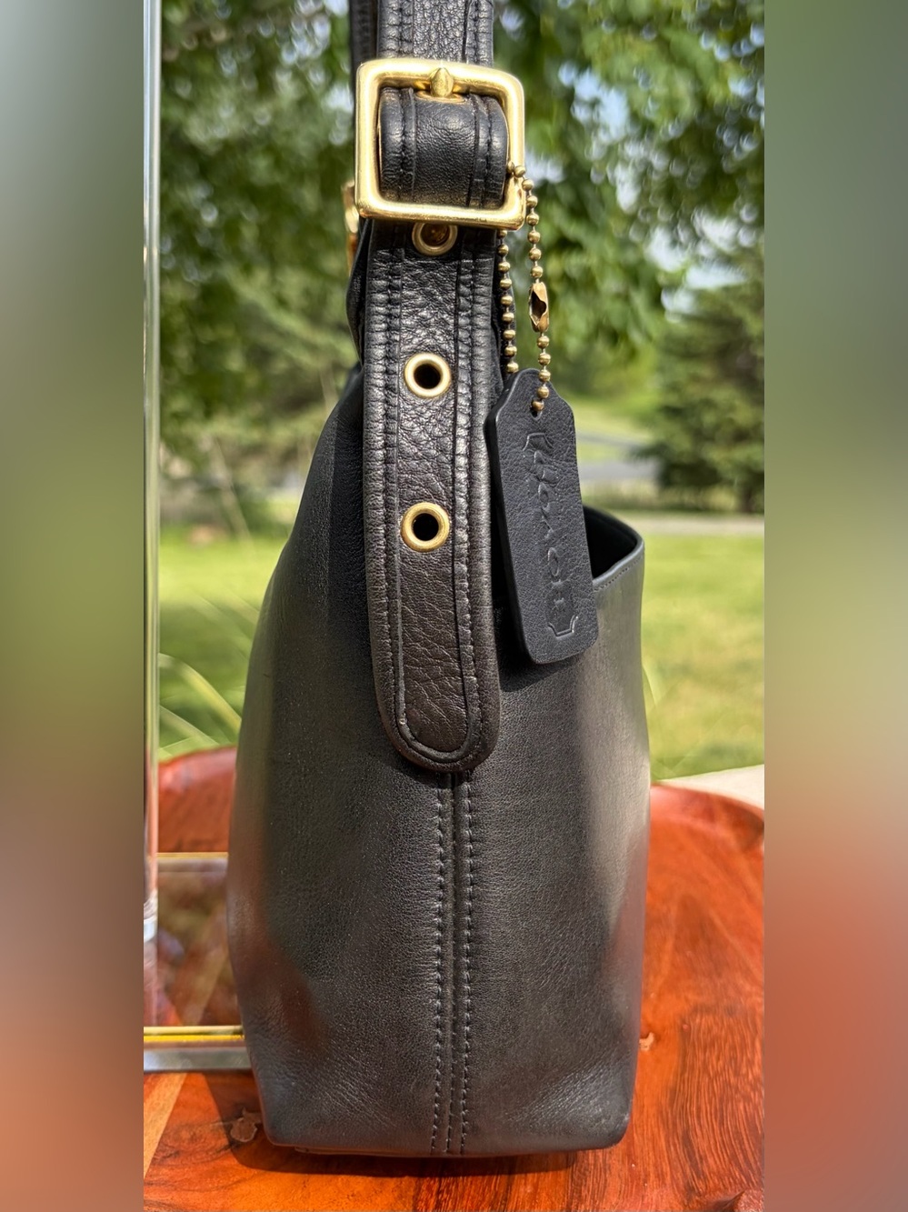 Vintage COACH Legacy Hobo Black Leather 9136 EUC - Picture 11 of 16